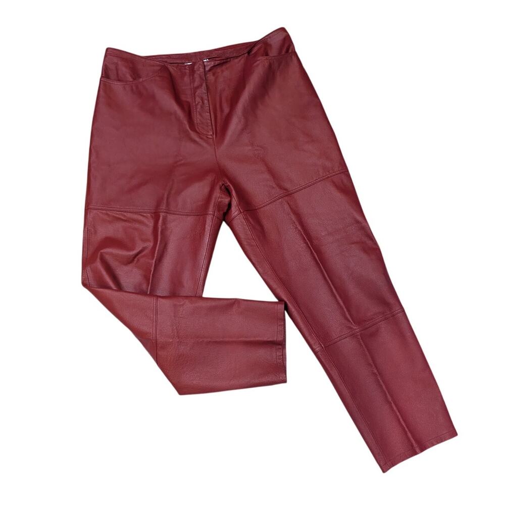 Vintage 90's CLIO II Genuine Leather High Waisted Pants Size16